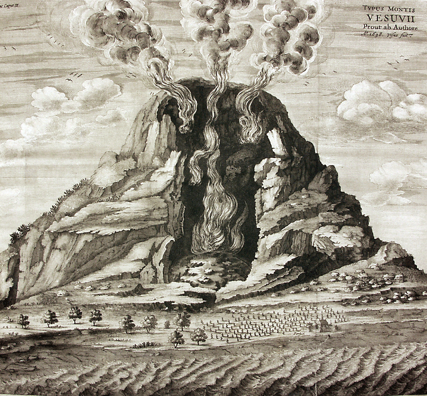 Vesuv, aus Mundus Subterraneus